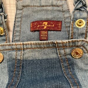 Lucky 7 Brand size 18m overall jeans shorts